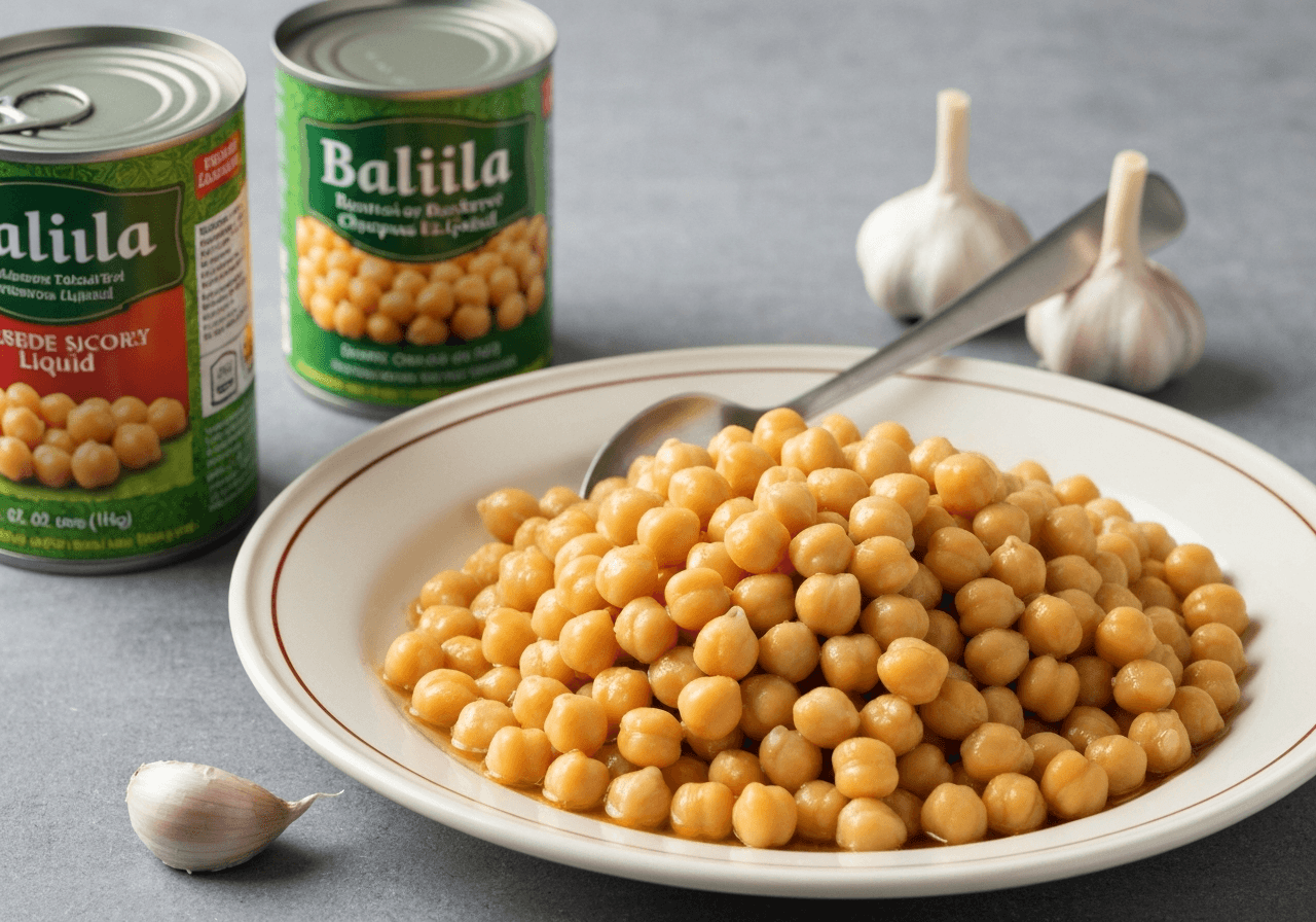 Finished Balila (Lebanese Warm Chickpeas) plated for serving