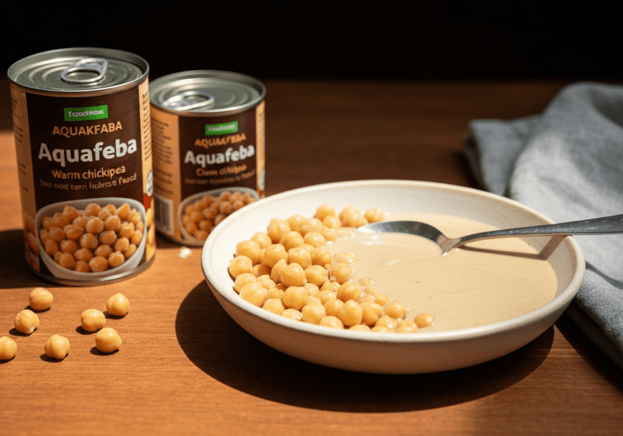 Finished Musabaha (Warm Chickpeas with Tahini) plated for serving